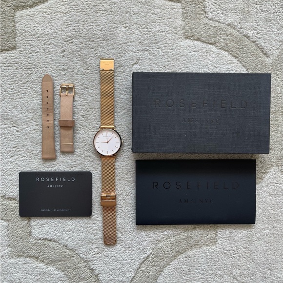 Rosefield Tribeca Rose Gold Mesh watch 33mm - Picture 9 of 10